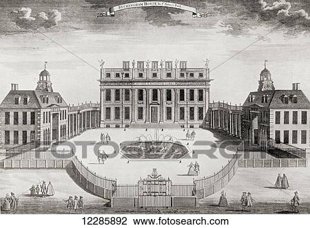 Front of Buckingham House, London, England, after an engraving of 1714. From Buckingham Palace, Its Furniture, Decoration and History, published 1931. View Large Photo Image Stock Image - Front of Buckingham House, London, England, after an engraving of 1714. From Buckingham Palace, Its Furniture, Decoration and History, published 1931.. Fotosearch