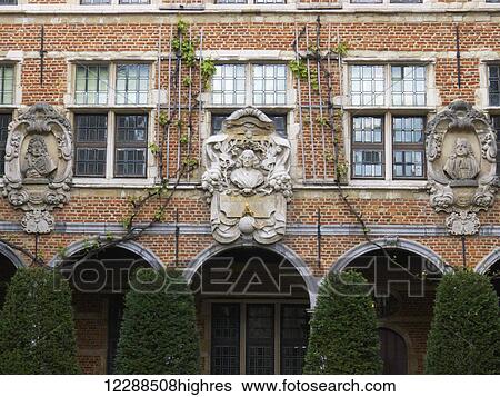 Garden in the courtyard of the Museum Plantin-Moretus; Antwerp, Belgium View Large Photo Image Stock Photograph - Garden in the courtyard of the Museum Plantin-Moretus; Antwerp, Belgium. Fotosearch