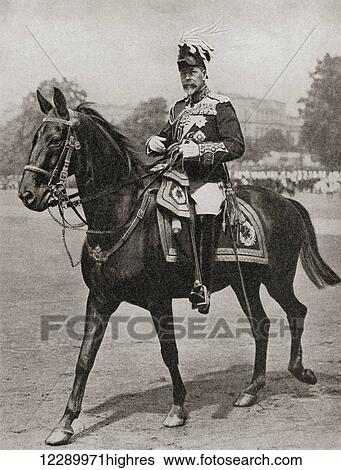 Stock Photograph - George V, 1865 1936. King of the United Kingdom and the British Dominions, and Emperor of India, 1910 - 1936. From The Story of Twenty Five Years, published 1935.. Fotosearch