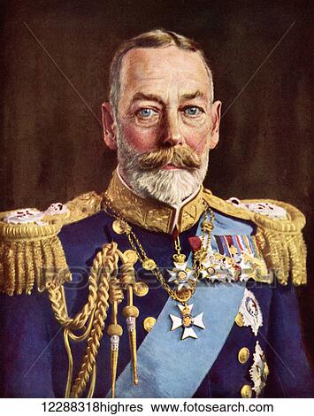 Stock Photograph - George V, George Frederick Ernest Albert, 1865 to 1936. King of the United Kingdom and the British Dominions, and Emperor of India.. Fotosearch
