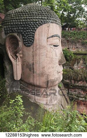 Giant Buddha from Leshan, the largest stone statue of Buddha around the world, 71 metres tall; Sichuan province, China View Large Photo Image Stock Photograph - Giant Buddha from Leshan, the largest stone statue of Buddha around the world, 71 metres tall; Sichuan province, China. Fotosearch