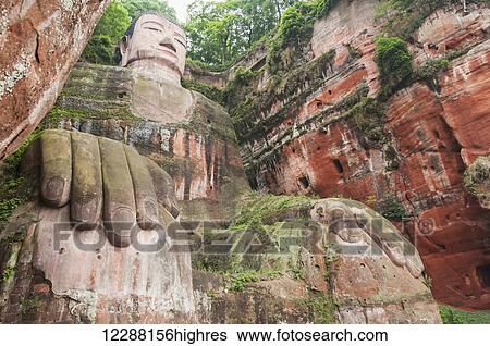 Giant Buddha from Leshan, the largest stone statue of Buddha around the world, 71 metres tall; Sichuan province, China View Large Photo Image Stock Photograph - Giant Buddha from Leshan, the largest stone statue of Buddha around the world, 71 metres tall; Sichuan province, China. Fotosearch