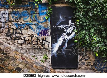 Graffiti on a stone wall, near Sacred Heart Basilica; Paris, France View Large Photo Image Stock Photograph - Graffiti on a stone wall, near Sacred Heart Basilica; Paris, France. Fotosearch
