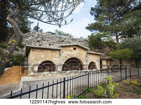 Stock Photograph - Grave at the Mount of Olives; Jerusalem, Israel. Fotosearch