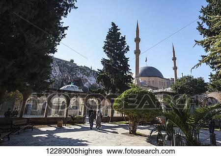 Stock Photograph - Great Mosque of Urfa and Chamber of Abraham; Sanliurfa, Turkey. Fotosearch