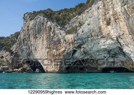 Stock Photograph - Grotte del Bue Marino; Golfo di Orosei, Sardinia, Italy. Fotosearch