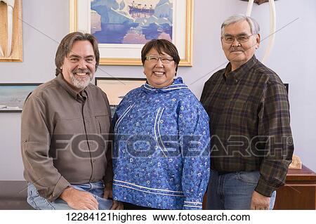 Group portrait of Charlotte Brower, Mayor of the North Slope Borough, two borough staff members, Arctic Alaska, USA View Large Photo Image Stock Photograph - Group portrait of Charlotte Brower, Mayor of the North Slope Borough, two borough staff members, Arctic Alaska, USA. Fotosearch