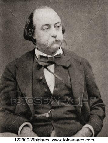 Stock Photograph - Gustave Flaubert, 1821 1880. French novelist.. Fotosearch