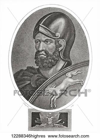 Stock Photograph - Hannibal, 247183 or 182 BC. Carthaginian military commander and tactician. From Bibby's Annual published 1910.. Fotosearch