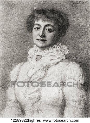 Stock Photograph - Helena Modjeska, 1840 1909. Polish Shakespearean actress. From The Century Illustrated Monthly Magazine, published 1884.. Fotosearch