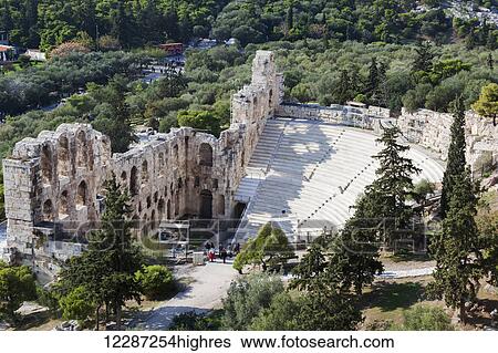 Herodeion Amphitheatre; Athens, Greece View Large Photo Image Stock Photograph - Herodeion Amphitheatre; Athens, Greece. Fotosearch