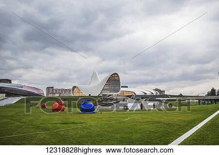 Stock Photograph - Heydar Aliyev Center; Baku, Azerbaijan. Fotosearch
