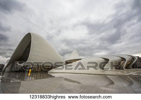 Stock Photograph - Heydar Aliyev Center; Baku, Azerbaijan. Fotosearch