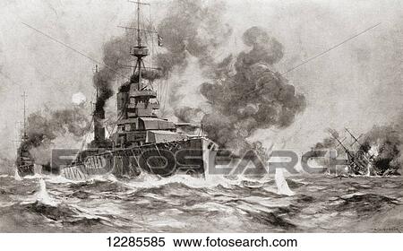 HMS Arethusa leading the British fleet and sinking German ships during Battle of Heligoland Bight in the North Sea during WWI. From The War Illustrated Album Deluxe, published 1915. View Large Photo Image Stock Photography - HMS Arethusa leading the British fleet and sinking German ships during Battle of Heligoland Bight in the North Sea during WWI. From The War Illustrated Album Deluxe, published 1915.. Fotosearch