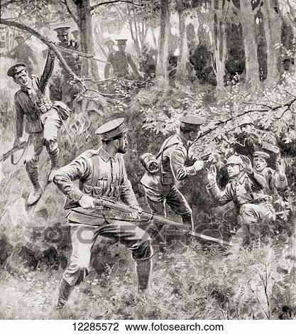 Hungry German soldiers surrender to an inferior British force during WWI. From The War Illustrated Album Deluxe, published 1915. View Large Photo Image Stock Image - Hungry German soldiers surrender to an inferior British force during WWI. From The War Illustrated Album Deluxe, published 1915.. Fotosearch
