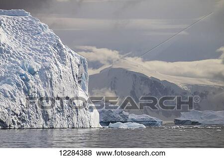 Stock Photo - Icebergs in Neko Harbor, Antarctic Peninsula; Antarctica. Fotosearch