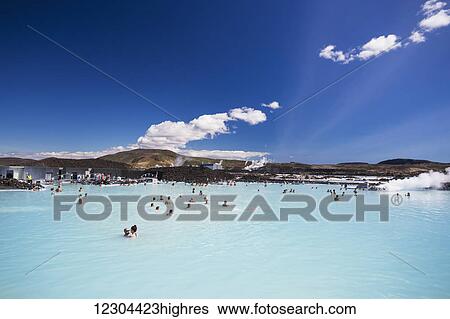 Iceland's famous Blue Lagoon; Grindavik, Iceland View Large Photo Image Stock Photograph - Iceland's famous Blue Lagoon; Grindavik, Iceland. Fotosearch