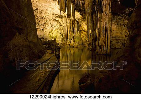 Inside Neptune's Grotto in Capo Caccia; Alghero, Sardinia, Italy View Large Photo Image Stock Photograph - Inside Neptune's Grotto in Capo Caccia; Alghero, Sardinia, Italy. Fotosearch