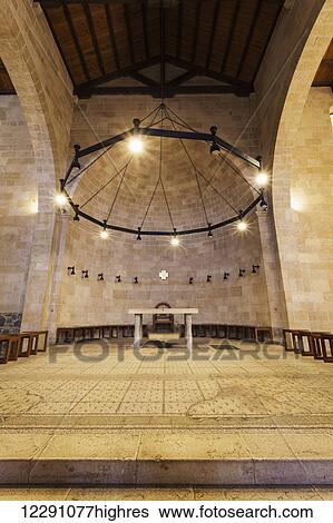 Interior of a church; Tabgha, Israel View Large Photo Image Stock Photograph - Interior of a church; Tabgha, Israel. Fotosearch
