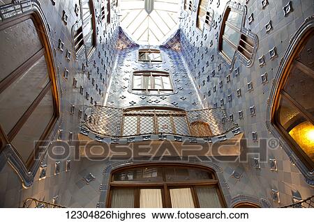 Interior of Casa Batilo, Antoni Gaudi; Barcelona, Catalonia, Spain View Large Photo Image Stock Photograph - Interior of Casa Batilo, Antoni Gaudi; Barcelona, Catalonia, Spain. Fotosearch