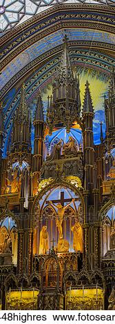 Interior of Notre Dame Basilica; Montreal, Quebec, Canada View Large Photo Image Stock Photograph - Interior of Notre Dame Basilica; Montreal, Quebec, Canada. Fotosearch