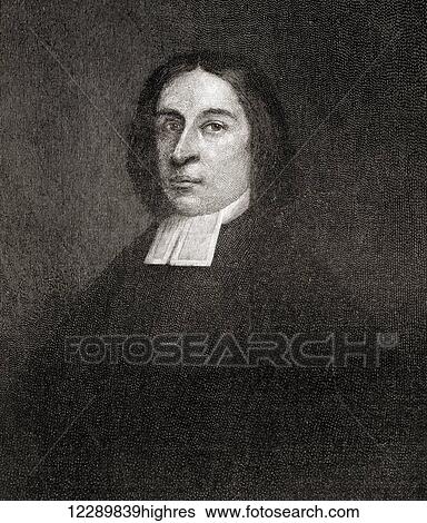 Stock Photograph - Jared Eliot, 1685- 1763. American farmer, minister and physician, writer of several articles on agriculture and animal husbandry. From The Century Illustrated Monthly Magazine, published 1884.. Fotosearch