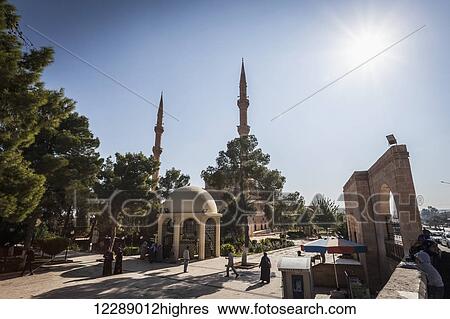 Stock Photograph - Job's cave and mosque; Sanliurfa, Turkey. Fotosearch