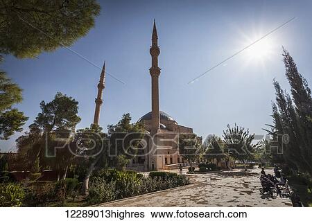 Stock Photograph - Job's cave and mosque; Sanliurfa, Turkey. Fotosearch