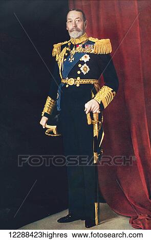 Stock Photograph - King George V, George Frederick Ernest Albert, 1865 1936. King of the United Kingdom. From The Illustrated London News, Silver Jubilee Record Number, 1910 - 1935. Fotosearch