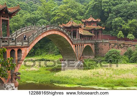 Stock Photograph - Leshan Giant Buddha scenic area; Sichuan Province, China. Fotosearch