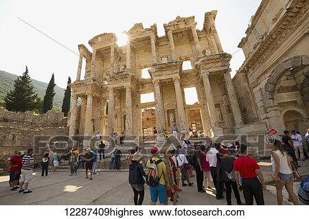 Stock Photograph - Library of Celsus; Ephesus, Turkey. Fotosearch