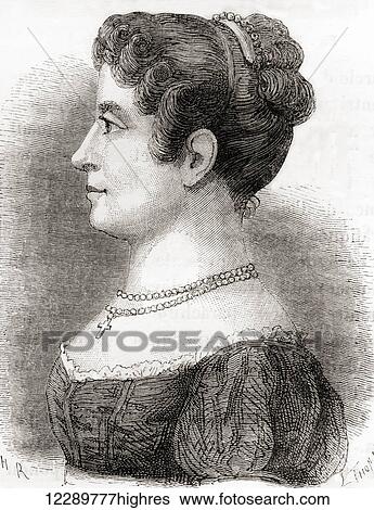 Stock Photograph - lisa Garnerin, 1791 1853. French champion aerial acrobatic artist and parachutist, niece of Andr-Jacques Garnerin. From Les Merveilles de la Science, published c. 1870. Fotosearch