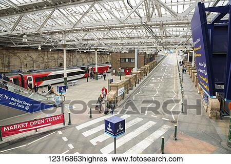 Looking down on Edinburgh's Waverly Station; Edinburgh, Scotland View Large Photo Image Stock Photograph - Looking down on Edinburgh's Waverly Station; Edinburgh, Scotland. Fotosearch