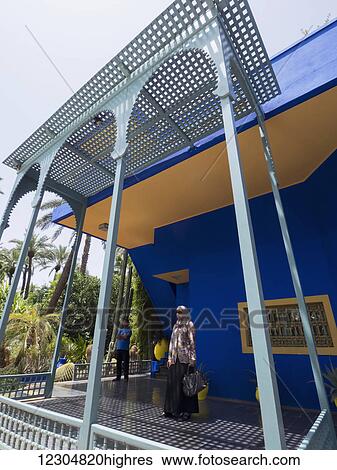 Stock Photograph - Majorelle gardens; Marrakech, Morocco. Fotosearch