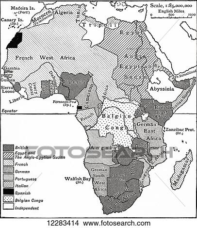 Map of Africa after its division among the Powers and The Boer War in the late 19th century. From The Story of England, published 1930. View Large Photo Image Picture - Map of Africa after its division among the Powers and The Boer War in the late 19th century. From The Story of England, published 1930.. Fotosearch