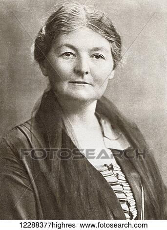 Stock Photograph - Margaret Grace Bondfield, 1873 1953. English Labour politician and feminist and first woman Cabinet minister in the United Kingdom. From The Story of 25 Eventful Years in Pictures, published 1935.. Fotosearch