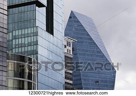 Stock Photograph - Modern buildings and skyscrapers in the Levent business district; Istanbul, Turkey. Fotosearch
