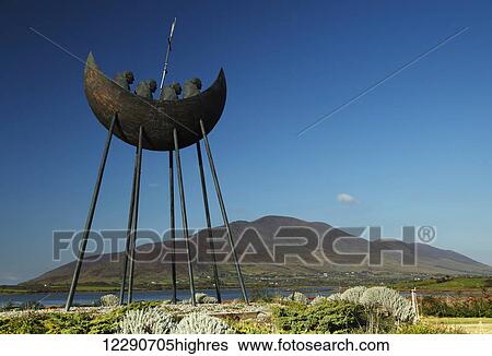 Monk monument in Cahirciveen on the Wild Atlantic Way, Ring of Kerry; Ireland View Large Photo Image Stock Photograph - Monk monument in Cahirciveen on the Wild Atlantic Way, Ring of Kerry; Ireland. Fotosearch