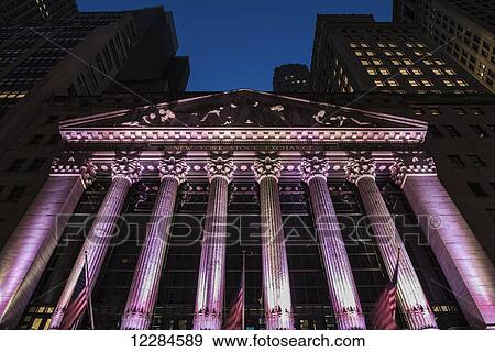 New York Stock Exchange at twilight; New York City, New York, United States of America View Large Photo Image Stock Photo - New York Stock Exchange at twilight; New York City, New York, United States of America. Fotosearch