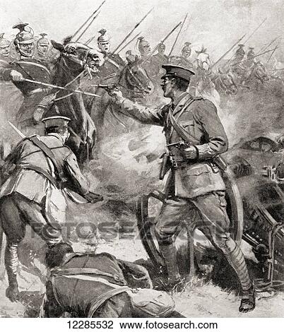 No Surrender! A British artillery officer who sold his life dearly when his battery was attacked by 3, 000 Uhlans at Tournai, Belgium during WWI. From The War Illustrated Album Deluxe, published 1915. View Large Photo Image Stock Image - No Surrender! A British artillery officer who sold his life dearly when his battery was attacked by 3, 000 Uhlans at Tournai, Belgium during WWI. From The War Illustrated Album Deluxe, published 1915.. Fotosearch