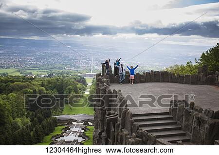 Stock Photograph - NoneThe view atop the Hercules monument; Kassel, Germany. Fotosearch