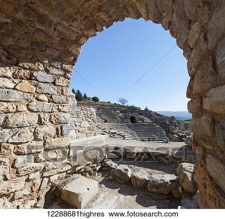 Odeon (Bouleuterion) built in the second century, used as a theatre, meeting place, and concert hall; Ephesus, Izmir, Turkey View Large Photo Image Stock Photograph - Odeon (Bouleuterion) built in the second century, used as a theatre, meeting place, and concert hall; Ephesus, Izmir, Turkey. Fotosearch