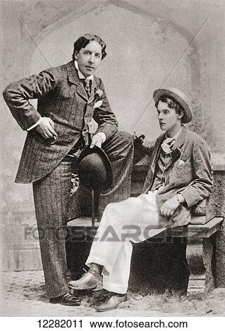 Oscar Wilde and Lord Alfred Douglas, 1894. Oscar Fingal O'Flahertie Wills Wilde, 1854 – 1900. Irish writer and poet. Lord Alfred Bruce Douglas, 1870 –1945, nicknamed Bosie. English author, poet and translator. View Large Photo Image Stock Image - Oscar Wilde and Lord Alfred Douglas, 1894. Oscar Fingal O'Flahertie Wills Wilde, 1854 – 1900. Irish writer and poet. Lord Alfred Bruce Douglas, 1870 –1945, nicknamed Bosie. English author, poet and translator.. Fotosearch