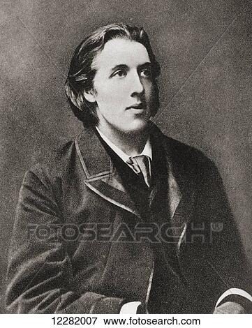 Stock Photo - Oscar Wilde, during his aesthetic period. Oscar Fingal O'Flahertie Wills Wilde, 1854 ÃƒÂ¢Ã¢â€šÂ¬Ã¢â‚¬Å“ 1900. Irish writer and poet. After a contemporary photograph.. Fotosearch