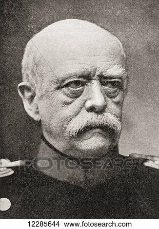 Picture - Otto Eduard Leopold, Prince of Bismarck, Duke of Lauenburg, 1815 ÃƒÂ¢Ã¢â€šÂ¬Ã¢â‚¬Å“ 1898, aka Otto von Bismarck. Conservative Prussian statesman and 1st Chancellor of Germany. From The History of the Great War, published c. 1919. Fotosearch