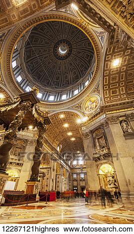 Stock Photograph - Papal Altar, St. Peter's Basilica; Rome, Italy. Fotosearch