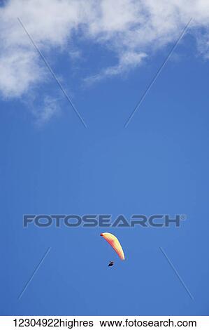 Paraglider; Oahu, Hawaii, United States of America View Large Photo Image Stock Photograph - Paraglider; Oahu, Hawaii, United States of America. Fotosearch