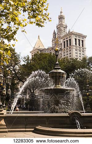 Park with fountain; New York City, New York, United States of America View Large Photo Image Stock Photography - Park with fountain; New York City, New York, United States of America. Fotosearch