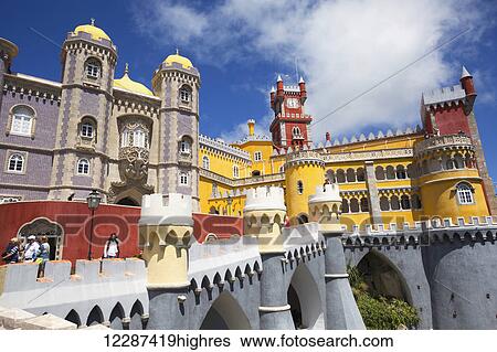 Pena National Palace; Sintra, Portugal View Large Photo Image Stock Photograph - Pena National Palace; Sintra, Portugal. Fotosearch