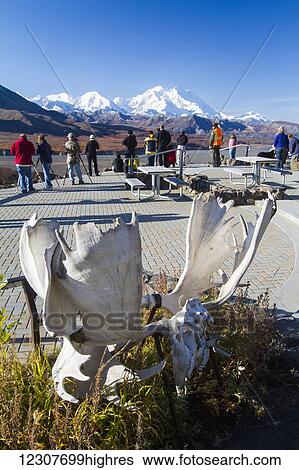 People take photos of Denali at Eielson Visitor Center, Denali National Park & Preserve. Interior Alaska. Summer. View Large Photo Image Stock Photograph - People take photos of Denali at Eielson Visitor Center, Denali National Park & Preserve. Interior Alaska. Summer.. Fotosearch